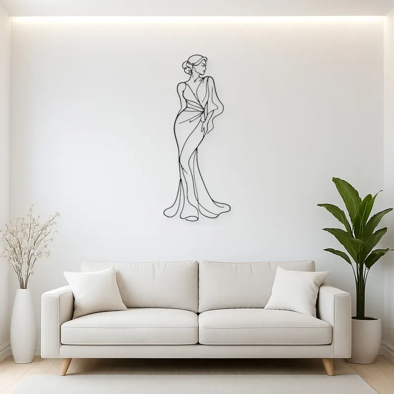 High Fashion Backline Metal Wall Art | Fashion Figure Wall Decor