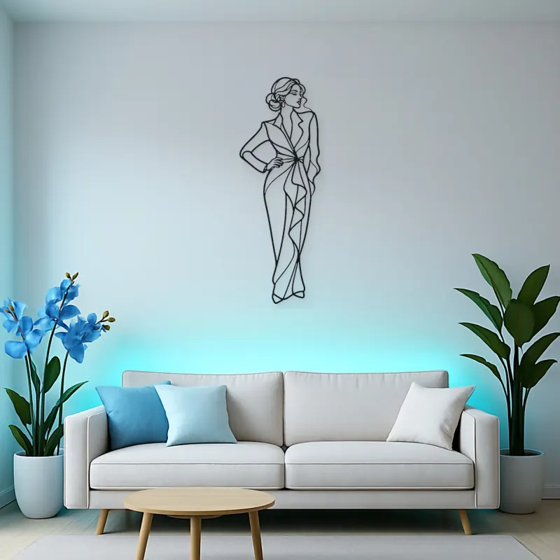Confident Hand on Hip Metal Wall Art | Romantic Couple Decor