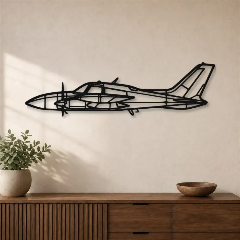 Silhouette en métal d'avion 310R, décoration murale en métal, décoration aéronautique, cadeau pour pilote