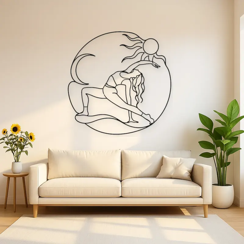 Wild Thing Arc Metal Wall Art | Yoga and Meditation Wall Decor