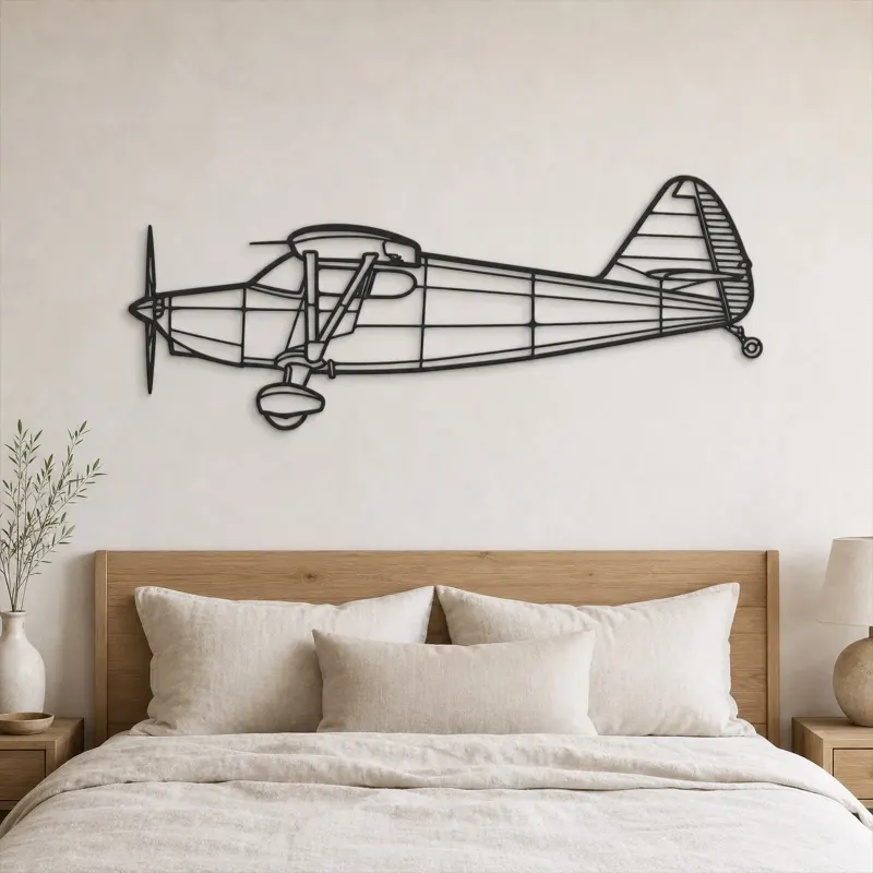 Silhouette d'avion en métal 108-2, Décoration murale en métal, Décor aéronautique, Décorateur aviateur