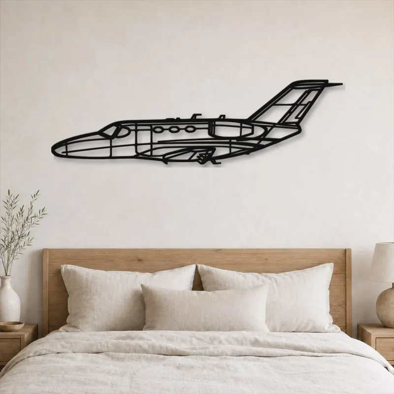 Silhouette de l'avion Citation Mustang en métal, Silhouette d'avion en métal, Décoration murale aviation, Décoration aviateur