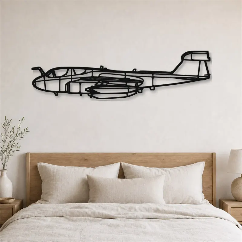 Silhouette en métal d'avion EA-6B Prowler, décoration murale en métal, décoration aéronautique, cadeau pour aviateurs