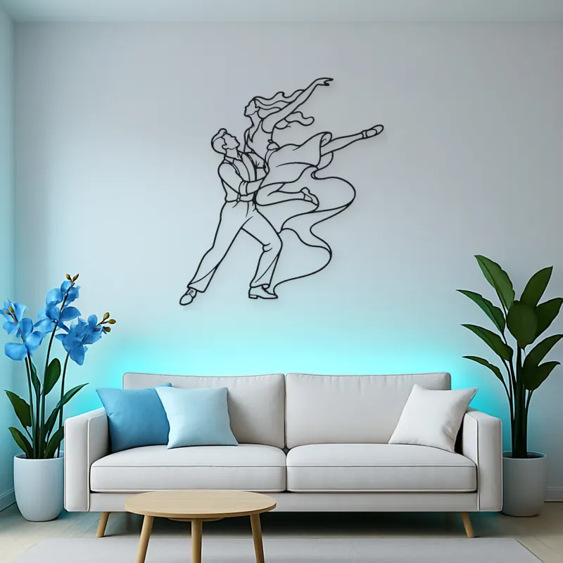 Swing Dance Lift Metal Wall Art | Couple Dance Wall Decor