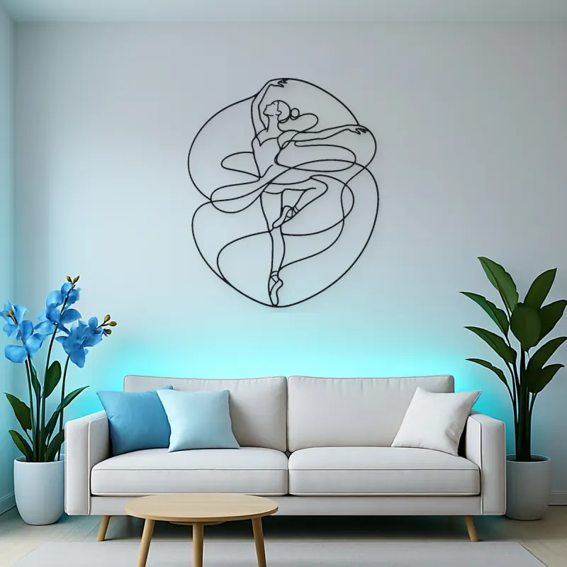Ballet Pirouette Metal Wall Art | Dance Silhouette Wall Decor