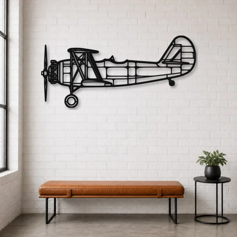 Silhouette d'avion en métal N3N-3, décoration murale aéronautique