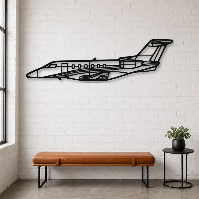 Silhouette en métal d'avion PC-24, Décoration murale en métal, Décor aéronautique, Cadeau pour aviateur