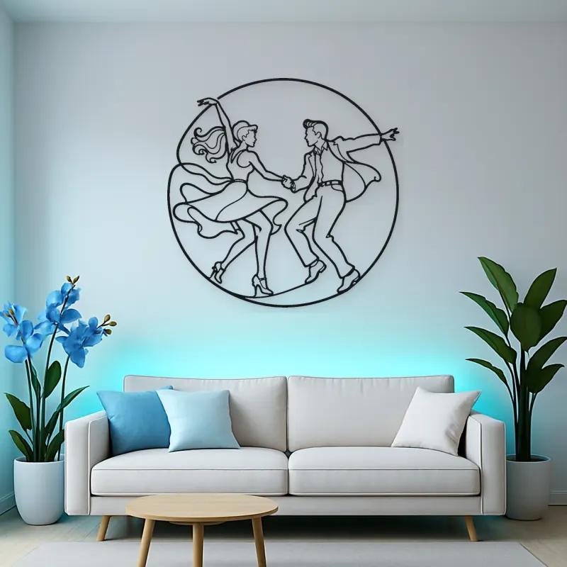Rock and Roll Dance Metal Wall Art | Couple Dance Wall Decor