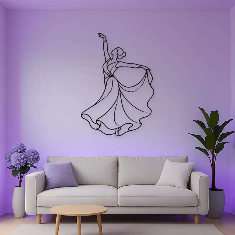 Stage Spotlight Dancer Metal Wall Art | Dance Silhouette Wall Decor