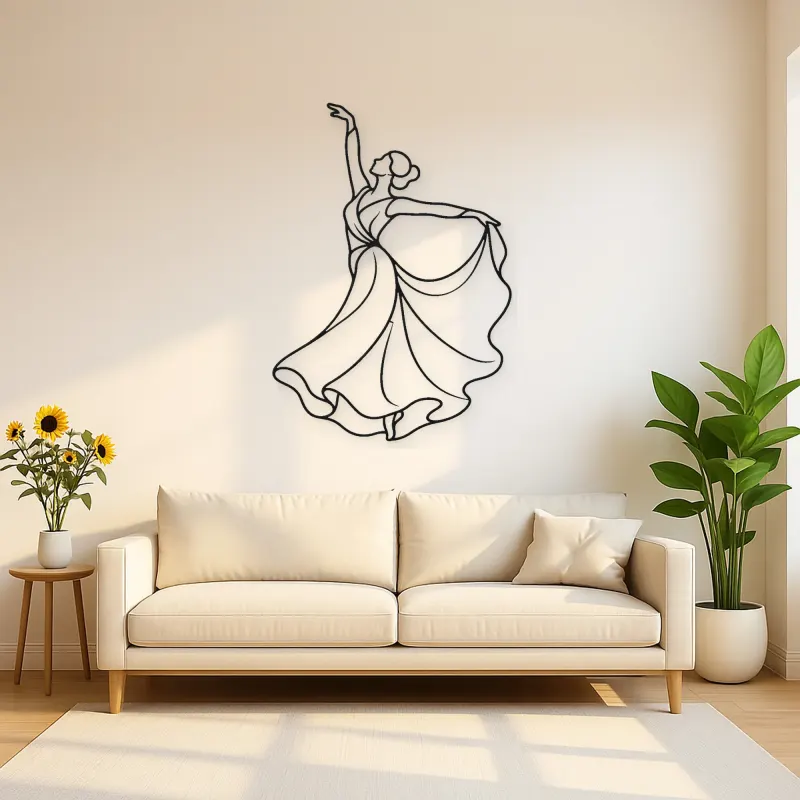 Stage Spotlight Dancer Metal Wall Art | Dance Silhouette Wall Decor