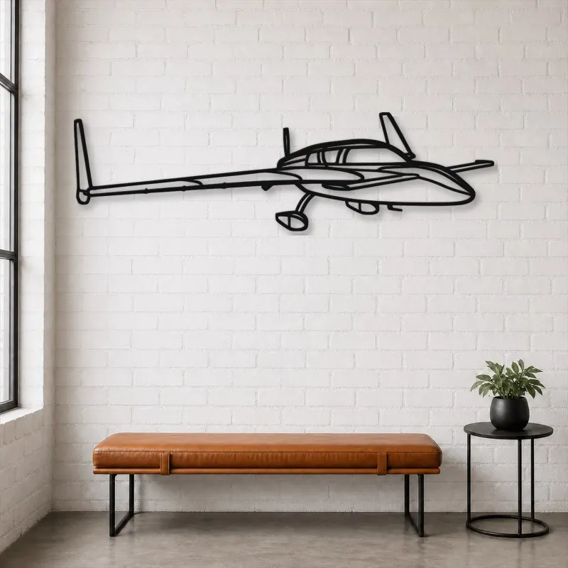 Silhouette de l'avion Cozy MK IV Angle en métal, Silhouette d'avion en métal, Décoration murale aviation, Décoration aviateur