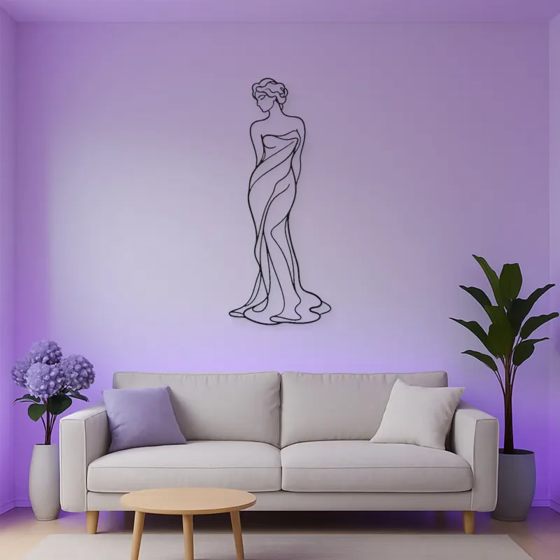 Classical Venus Line Metal Wall Art | Classical Figure Wall Decor