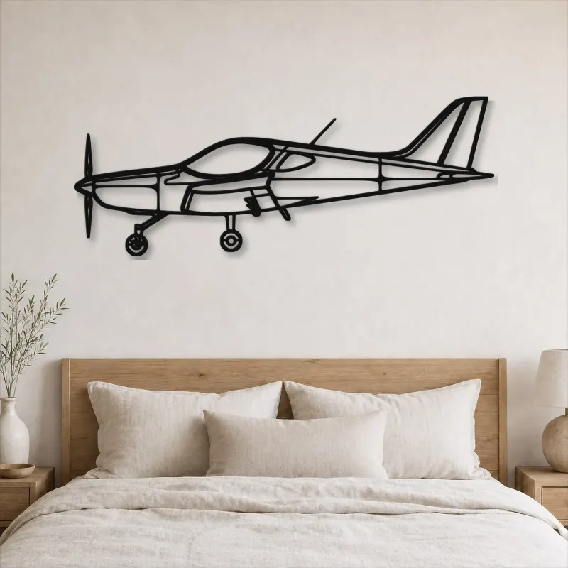 Silhouette d'avion Bristell en métal, Décoration murale en métal, Décor aéronautique, Décor d'aviation