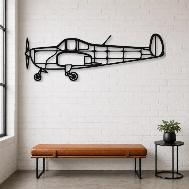 Silhouette en métal d'avion Ercoupe 415-C, décoration murale en métal, décoration aéronautique, décoration d'aviation