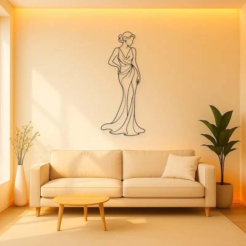 Classic Statue Fashion Metal Wall Art | Classical Figure Wall Decor