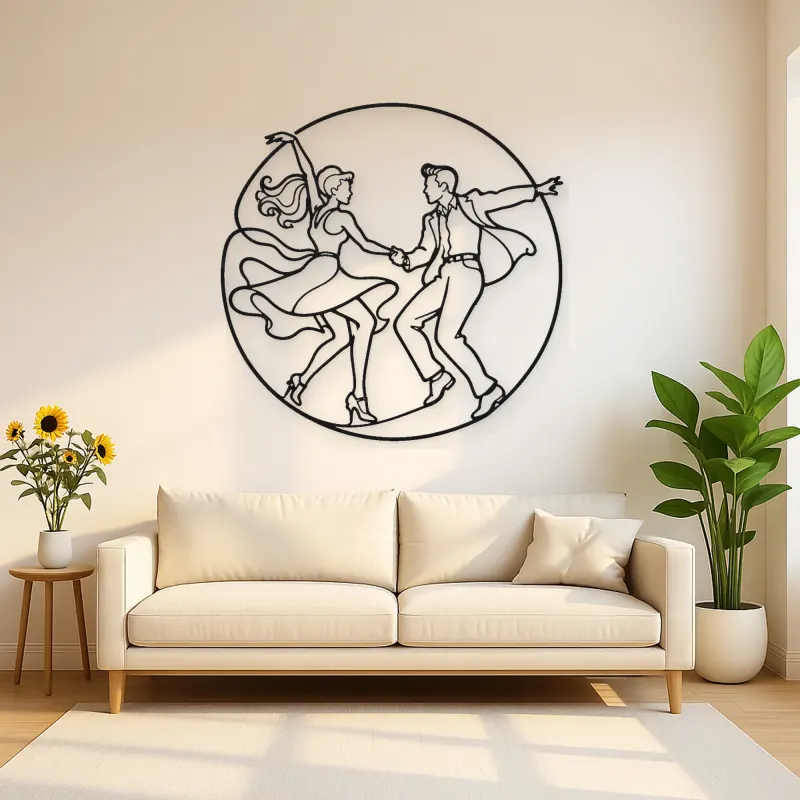 Rock and Roll Dance Metal Wall Art | Couple Dance Wall Decor