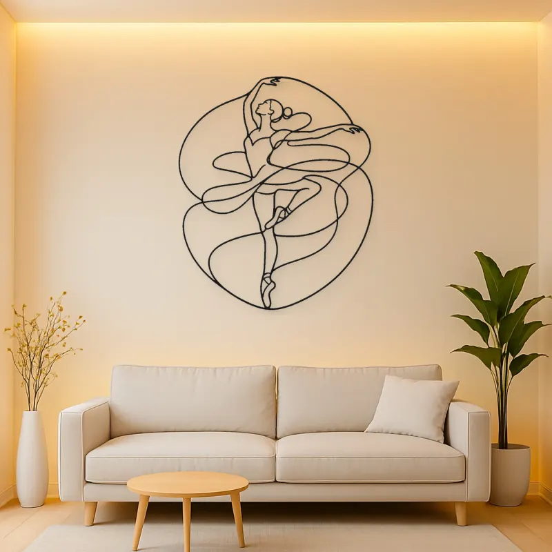 Ballet Pirouette Metal Wall Art | Dance Silhouette Wall Decor