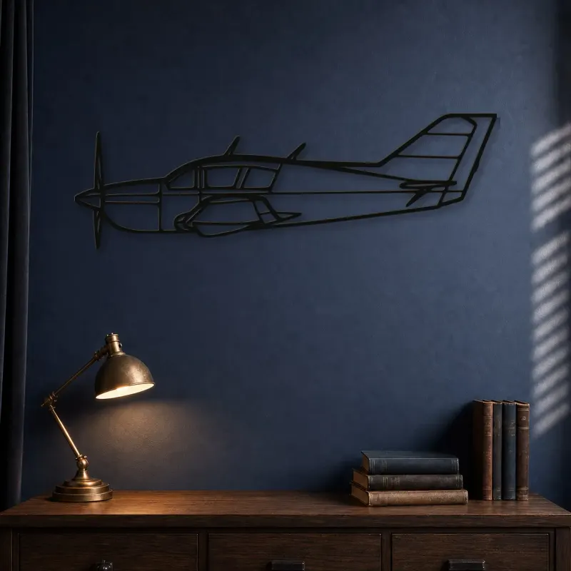 Silhouette en métal du Viking 17-31A, Décoration murale en métal, Décor aéronautique, Décorateur aviateur