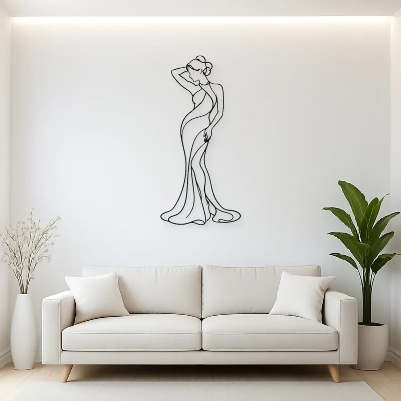 Sensual Fashion Muse Metal Wall Art | Fashion Figure Wall Decor