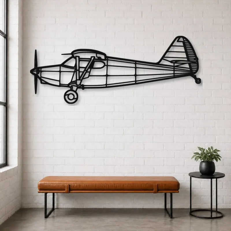 Silhouette d'avion en métal 1947 108-2, Décoration murale en métal, Décor aéronautique, Décorateur aviateur