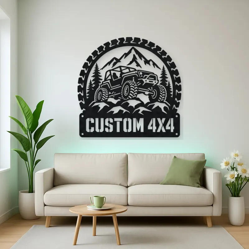 Personalized 4x4 Rock Crawler Metal Wall Art