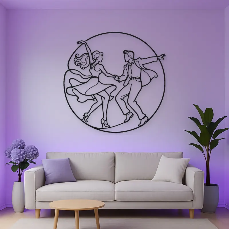 Rock and Roll Dance Metal Wall Art | Couple Dance Wall Decor