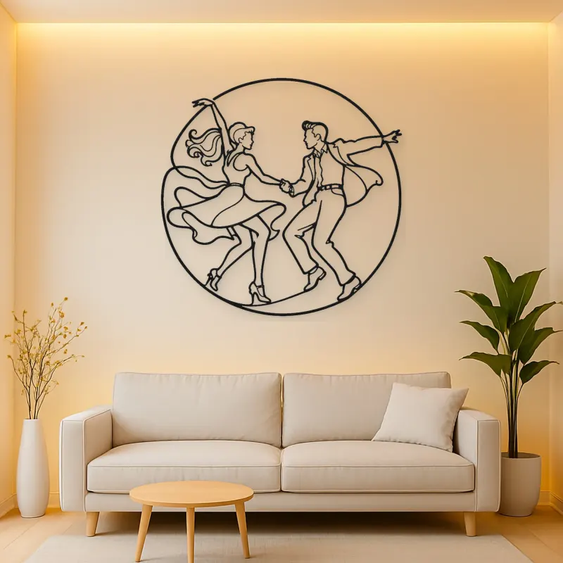Rock and Roll Dance Metal Wall Art | Couple Dance Wall Decor