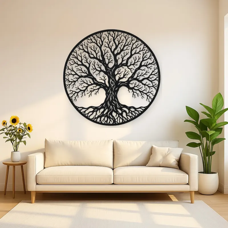 Winter Bare Tree Metal Wall Art | Botanical Metal Wall Decor