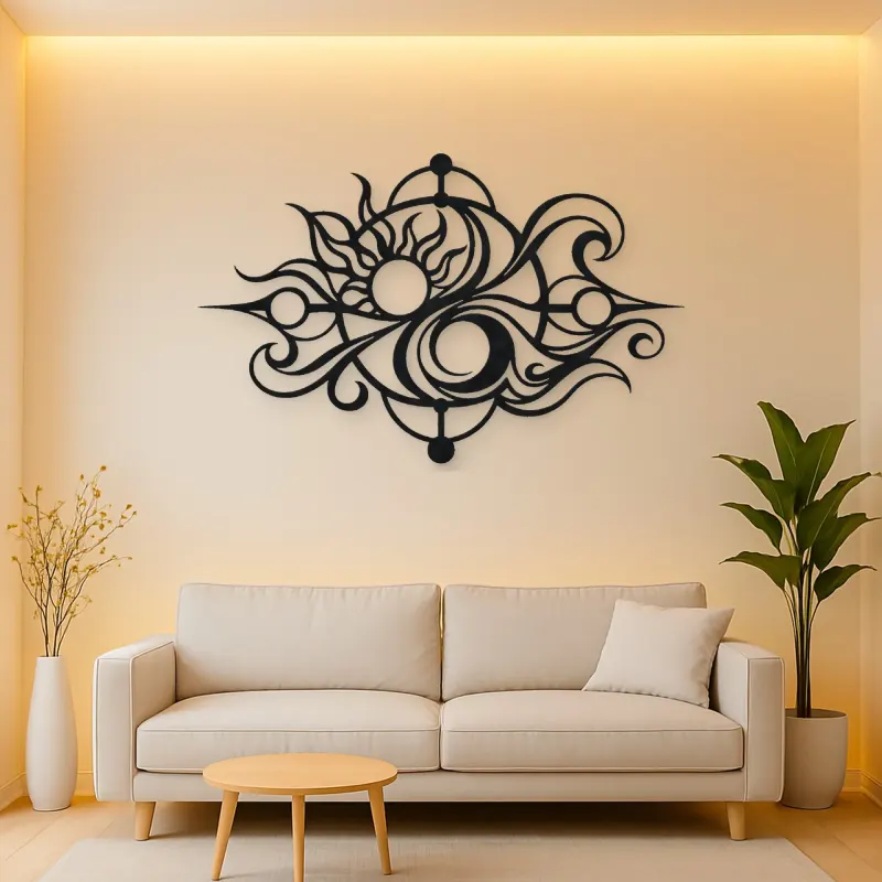 Balance of Opposites Metal Wall Art | Modern Abstract Metal Decor
