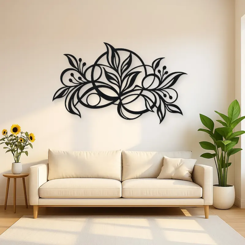 Botanical Abstract Fusion Metal Wall Art | Modern Abstract Metal Decor