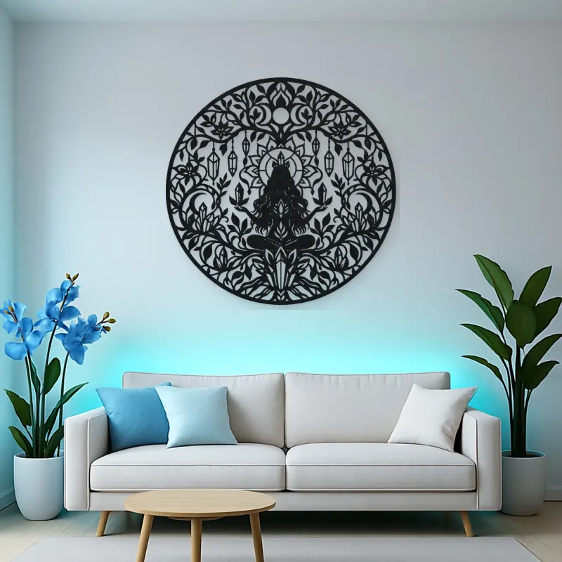 Crystal Garden Metal Wall Art | Botanical Metal Wall Decor
