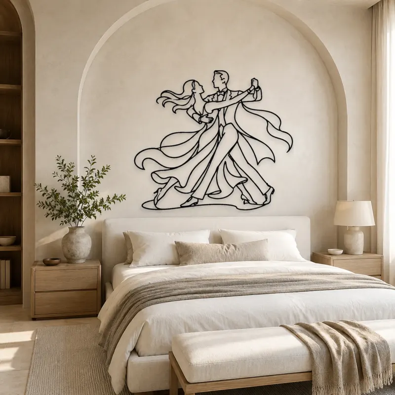 Quickstep Motion Metal Wall Art | Couple Dance Wall Decor - lifestyle view 2
