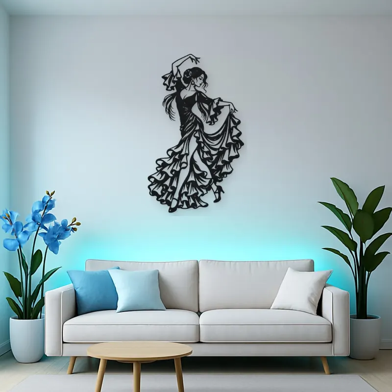 Flamenco Flow Metal Wall Art | Movement Silhouette Decor