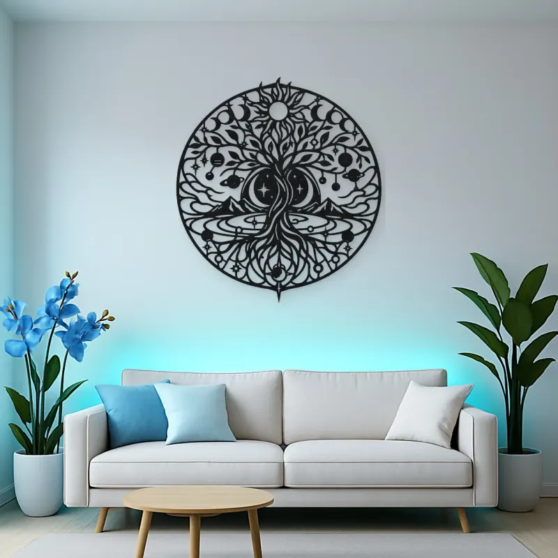 Constellation Tree Metal Wall Art | Botanical Metal Wall Decor