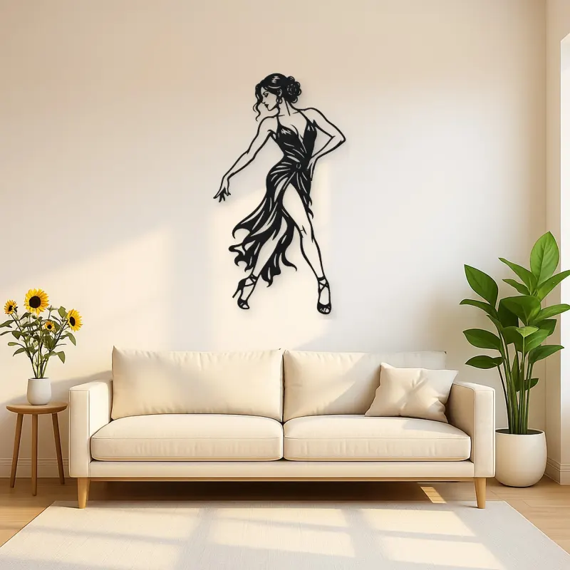 Tango Solo Figure Metal Wall Art | Movement Silhouette Decor