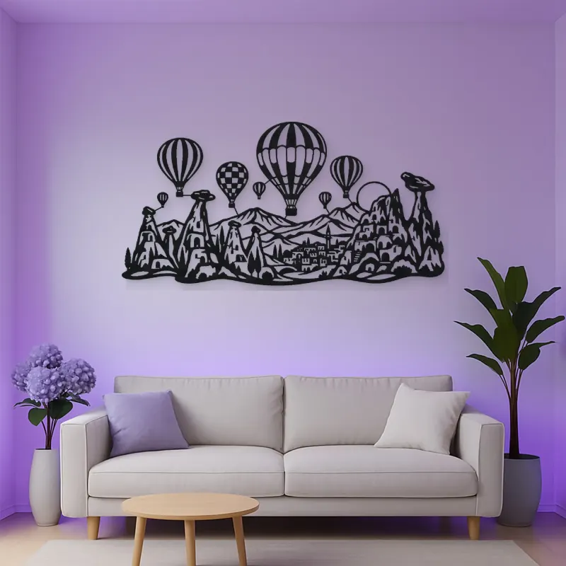 Cappadocia Balloons Metal Wall Art | Travel and City Wall Decor