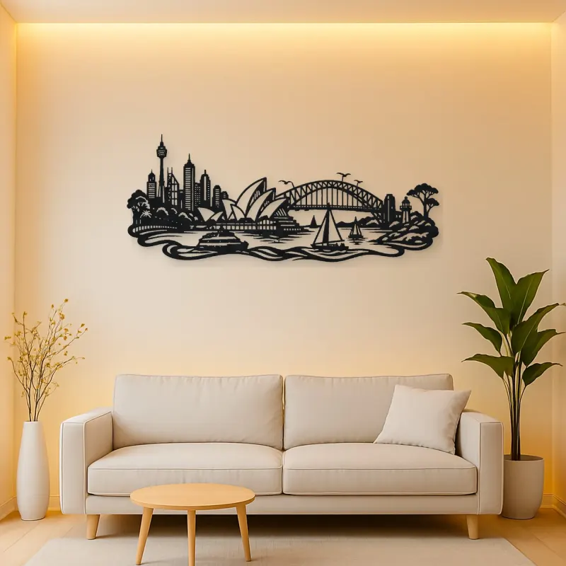 Sydney Harbour Flow Metal Wall Art | Travel and City Wall Decor