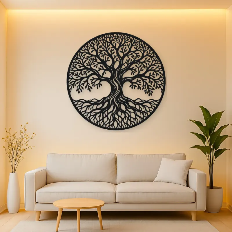 Infinite Roots Tree Metal Wall Art | Botanical Metal Wall Decor
