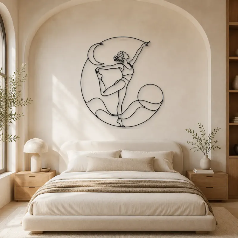 Dancer Pose Grace Metal Wall Art | Yoga and Meditation Wall Decor - lifestyle view 2