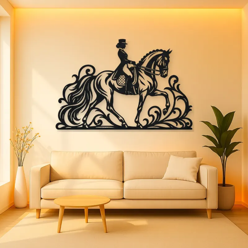 Dressage Elegance Metal Wall Art | Equestrian Wall Decor