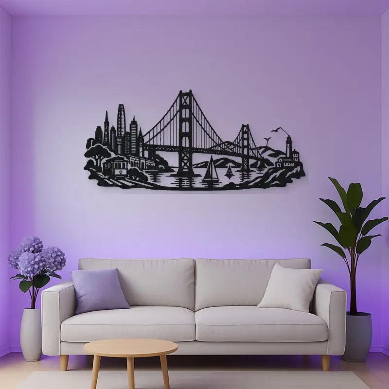 San Francisco Bridge Metal Wall Art | Travel and City Wall Decor