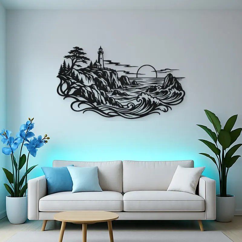 Rocky Coastal Cliffs Metal Wall Art | Coastal and Nautical Wall Decor