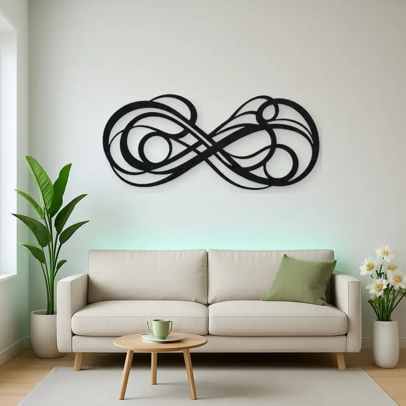 Infinite Flow Loop Metal Wall Art | Modern Abstract Metal Decor