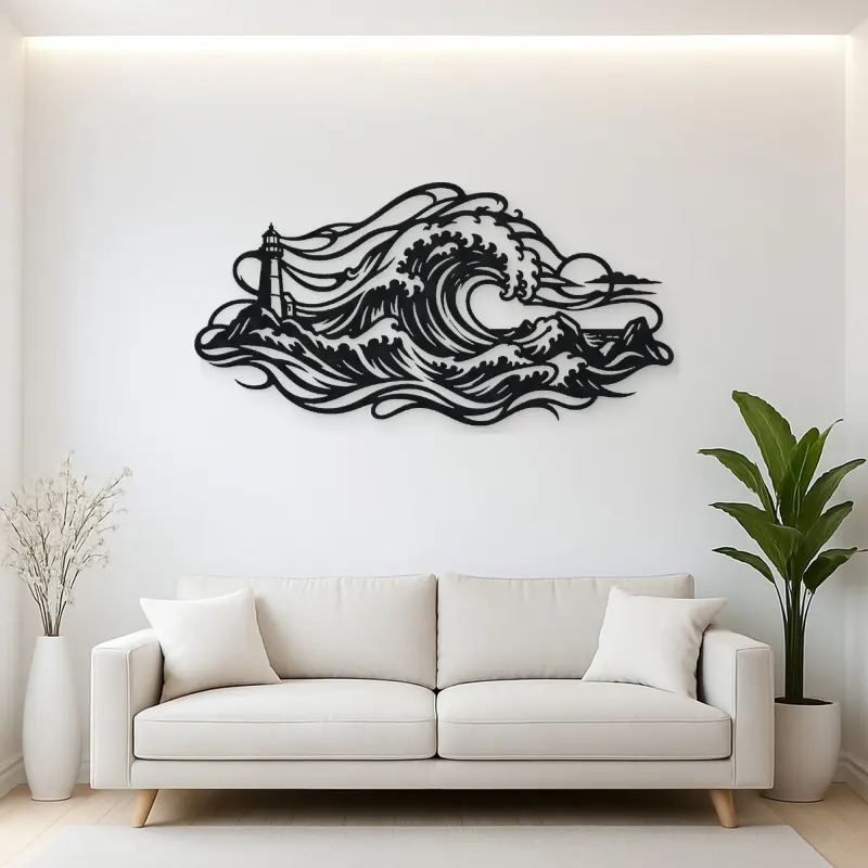 Storm Wave Crest Metal Wall Art | Coastal and Nautical Wall Decor