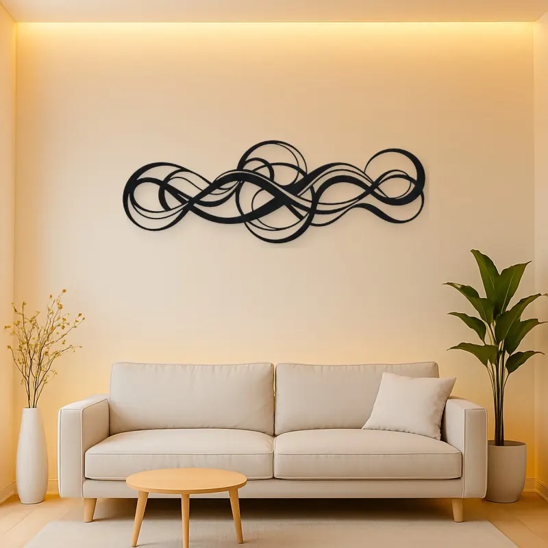 Endless Motion Panorama Metal Wall Art | Modern Abstract Metal Decor