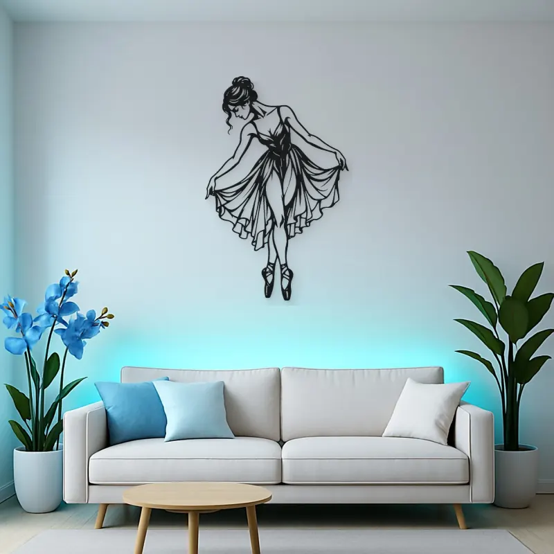 Ballet Reverence Metal Wall Art | Movement Silhouette Decor