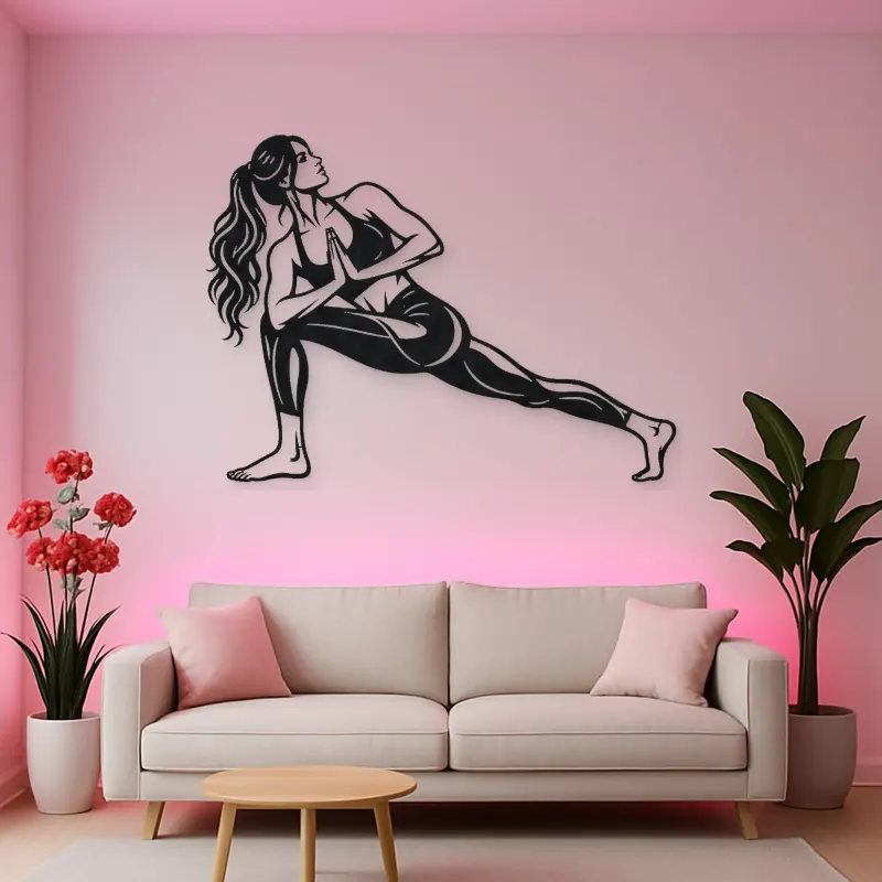 Twisted Lunge Metal Wall Art | Movement Silhouette Decor