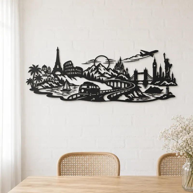 Road Trip Horizon Metal Wall Art | Travel and City Wall Decor - lifestyle view 4