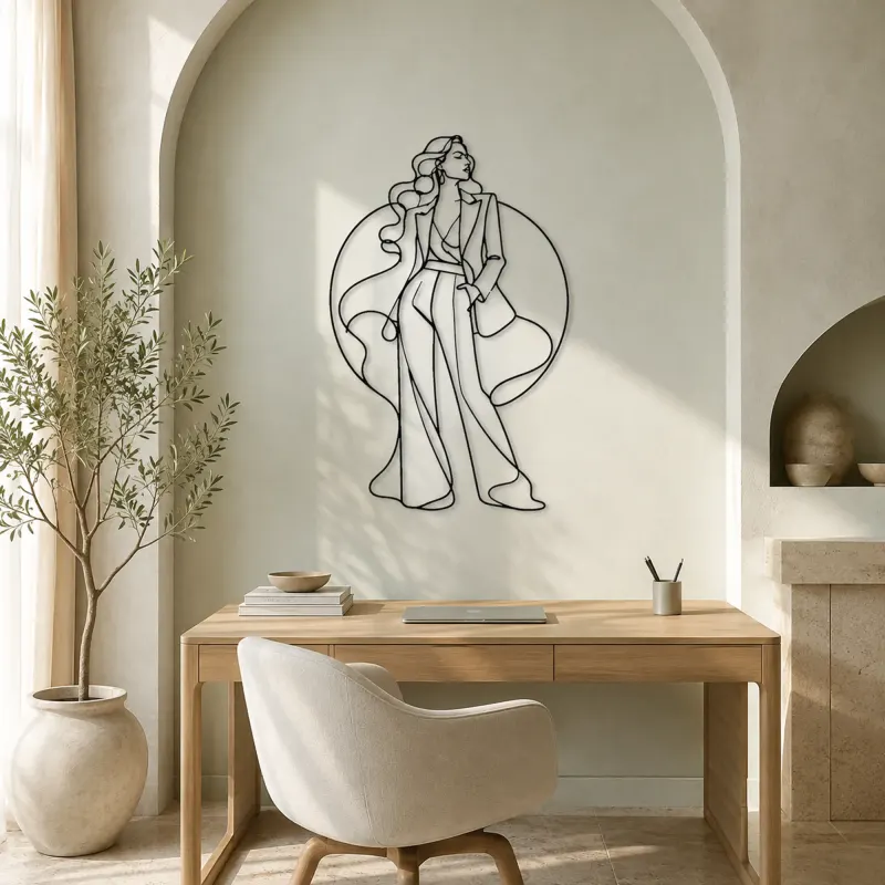 Studio Fashion Pose Metal Wall Art | Fashion Figure Wall Decor - lifestyle view 4