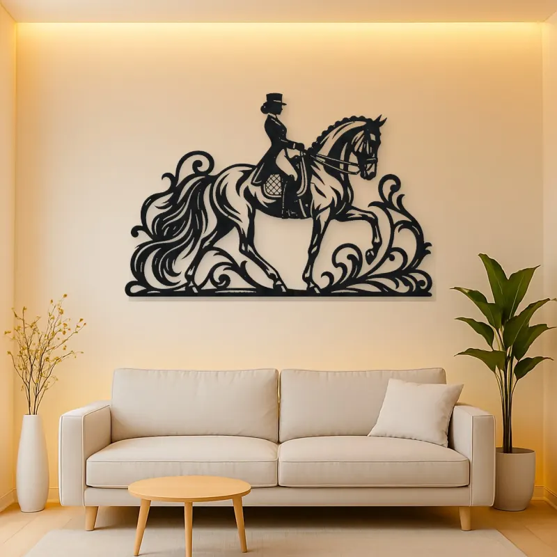 Dressage Elegance Metal Wall Art | Equestrian Wall Decor